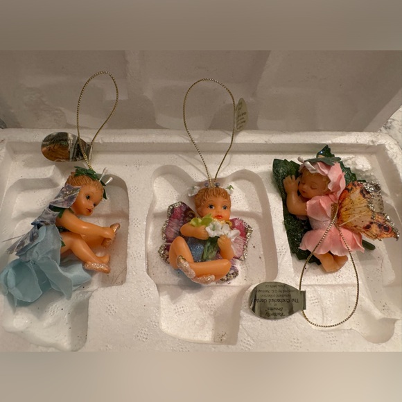 Ashton Drake heirloom ornaments, the enchanted garden series. Set of 3 no box. - Picture 1 of 5